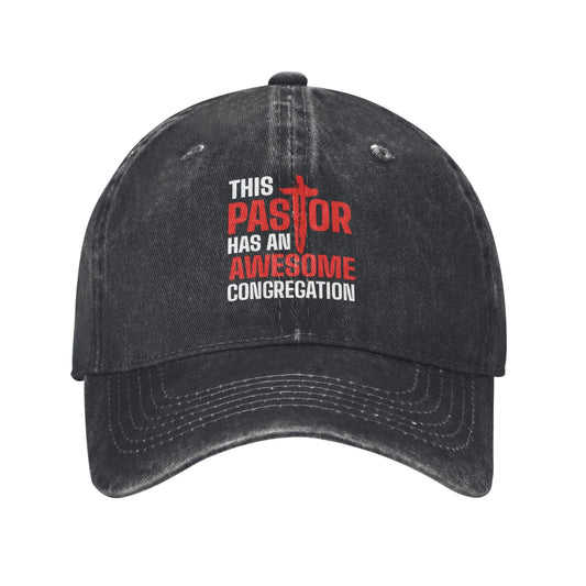 This Pastor Has An Awesome Congregation Printed unisex baseball cap adjustable cap outdoor sun hats trucker hat