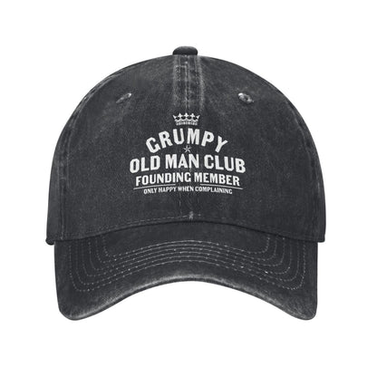 Grumpy Old For Man Club Vintage Printed unisex baseball cap adjustable cap outdoor sun hats trucker hat