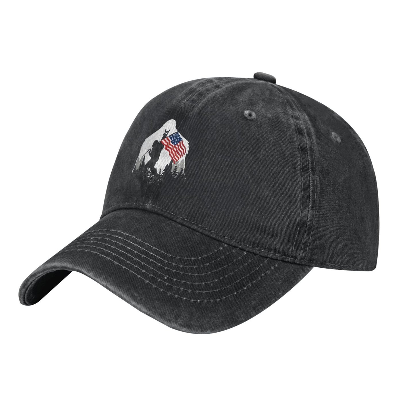 Bigfoot US Flag Printed unisex baseball cap outdoor hats adjustable cap trucker gift hat