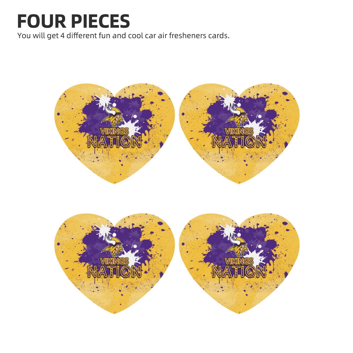 4-pcs Minnesota Vikings Car Air Fresheners Cards Set car aromatherapy tablets