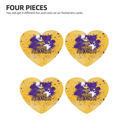 4-pcs Minnesota Vikings Car Air Fresheners Cards Set car aromatherapy tablets