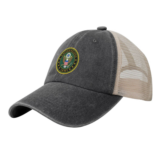 Mark Of The United States Army Printed unisex baseball cap adjustable grid baseball cap veteran gift