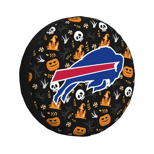 Buffalo Bills Print Pumpkin Castle Small Printed Car Tire Cover Tire Dust Cover