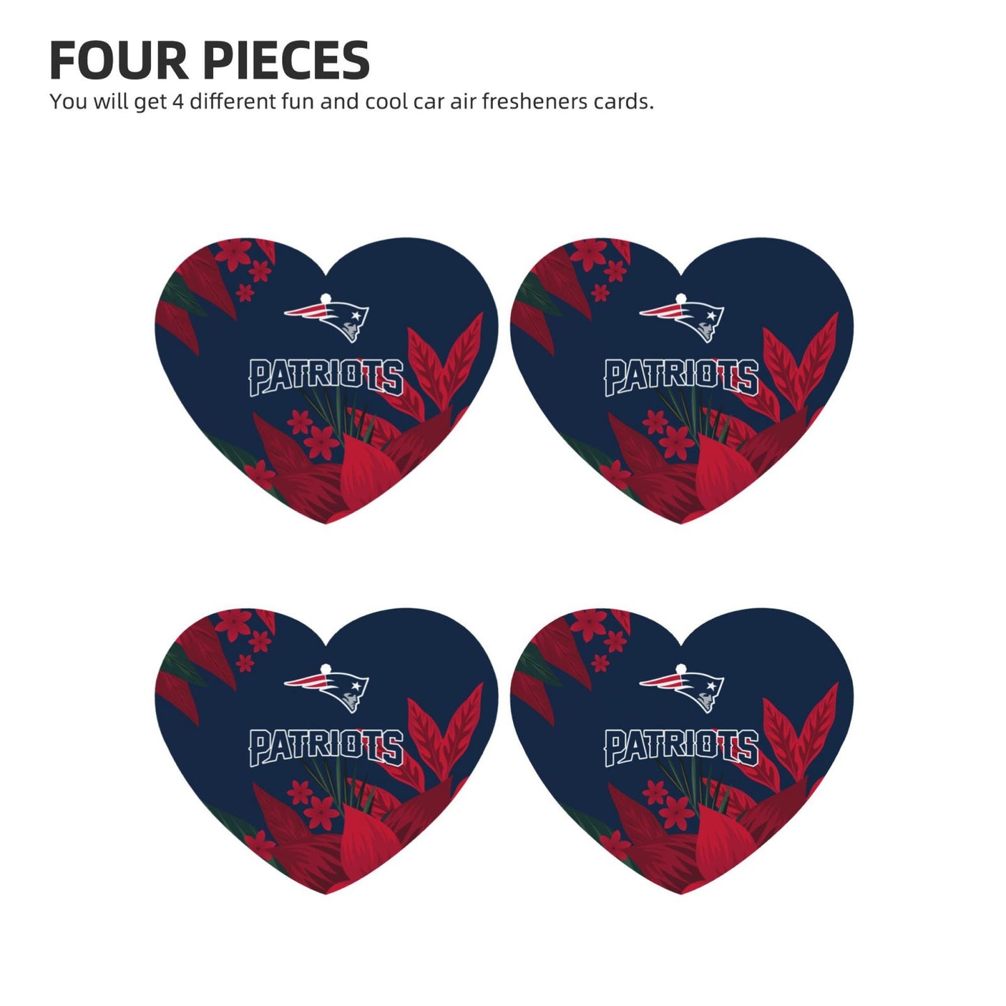 4pcs- New England Patriots car aromatherapy tablets Car Air Fresheners Cards Set