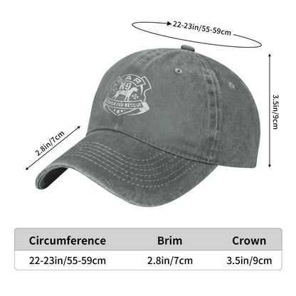 K-9 Search And Rescue Printed unisex baseball cap outdoor hats adjustable cap trucker gift hat