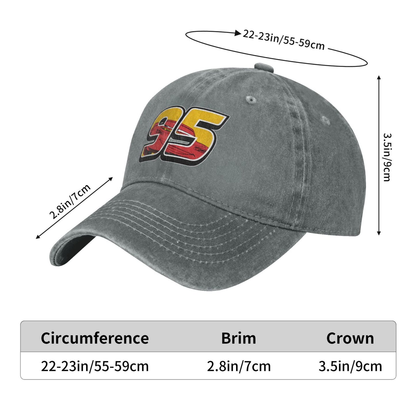 Retro Number 95 Printed unisex baseball cap adjustable cap outdoor sun hats trucker hat