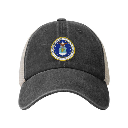 United States Department Of The Air Force Printed unisex baseball cap adjustable grid baseball cap veteran gift