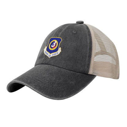 Third Air Force-Emblem Printed unisex baseball cap adjustable grid baseball cap veteran gift