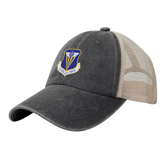 Fourth Air Force-Emblem Printed unisex baseball cap adjustable grid baseball cap veteran gift