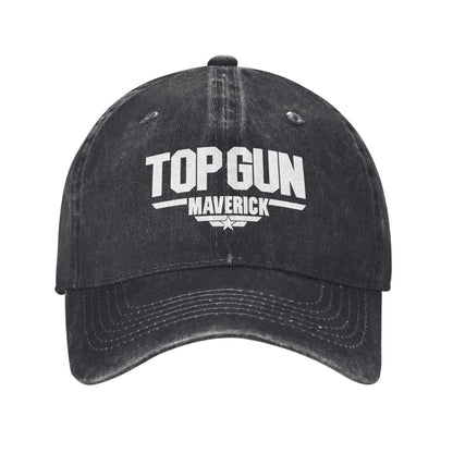 Top Gun Maverick Icon Black Printed unisex baseball cap outdoor hats adjustable cap trucker gift hat