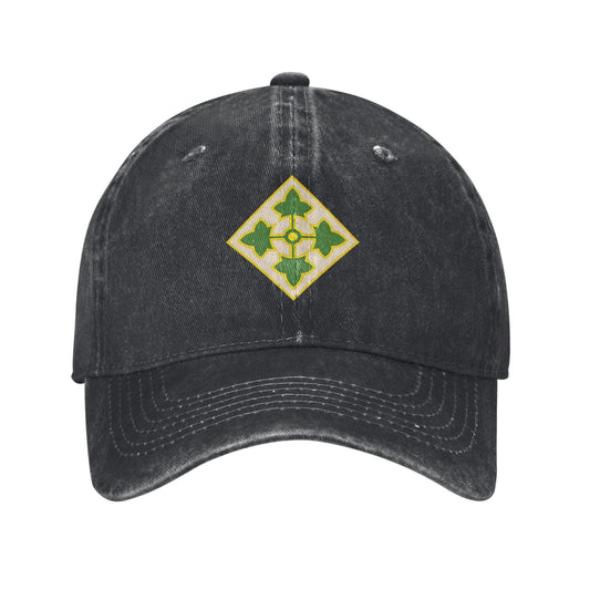 4th Infantry Division CSIB2 Printed unisex baseball cap outdoor hats adjustable cap trucker gift hat