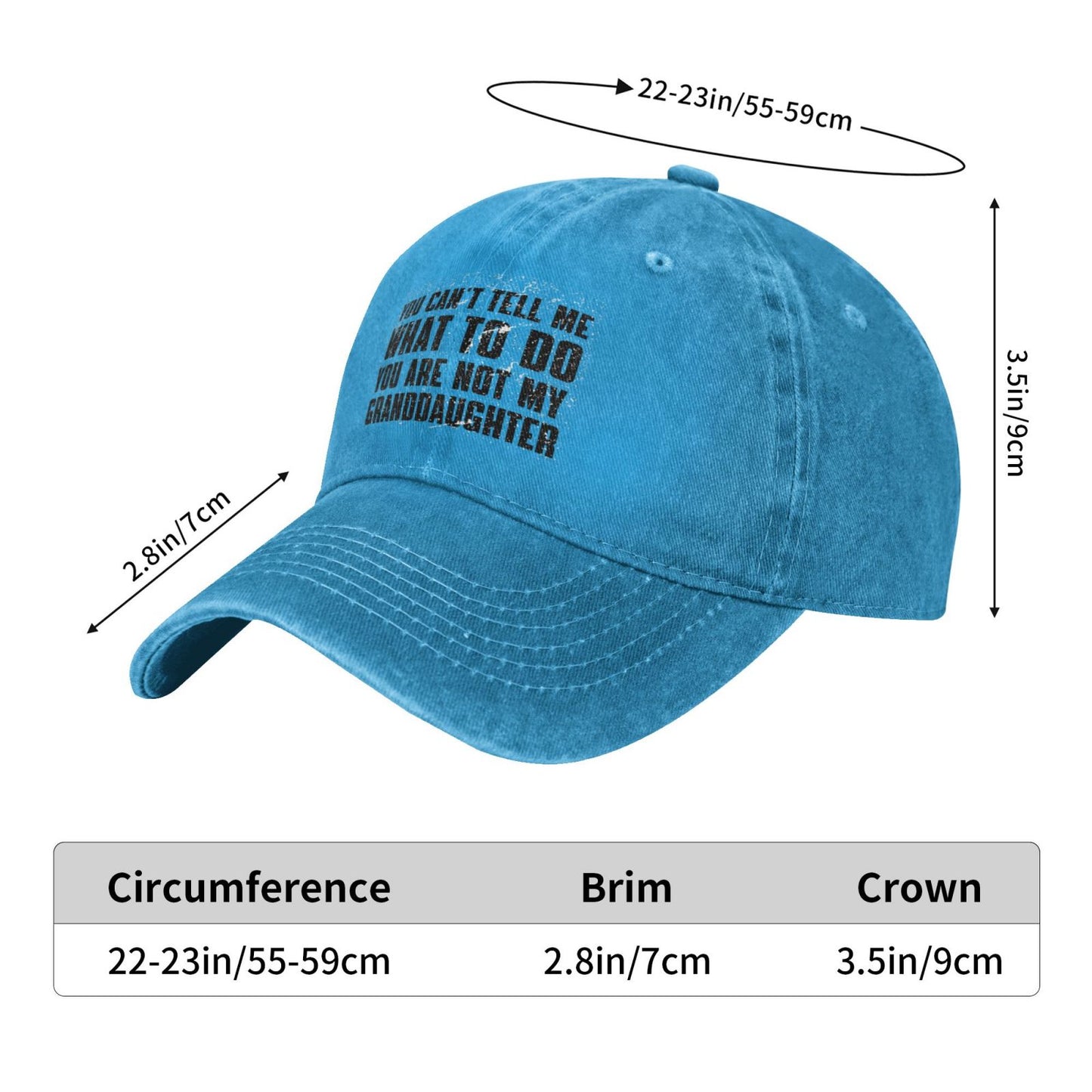 YOU CAN'T TELL ME WHAT TO DO Printing unisex baseball cap adjustable hats Outdoor leisure hat trucker cap