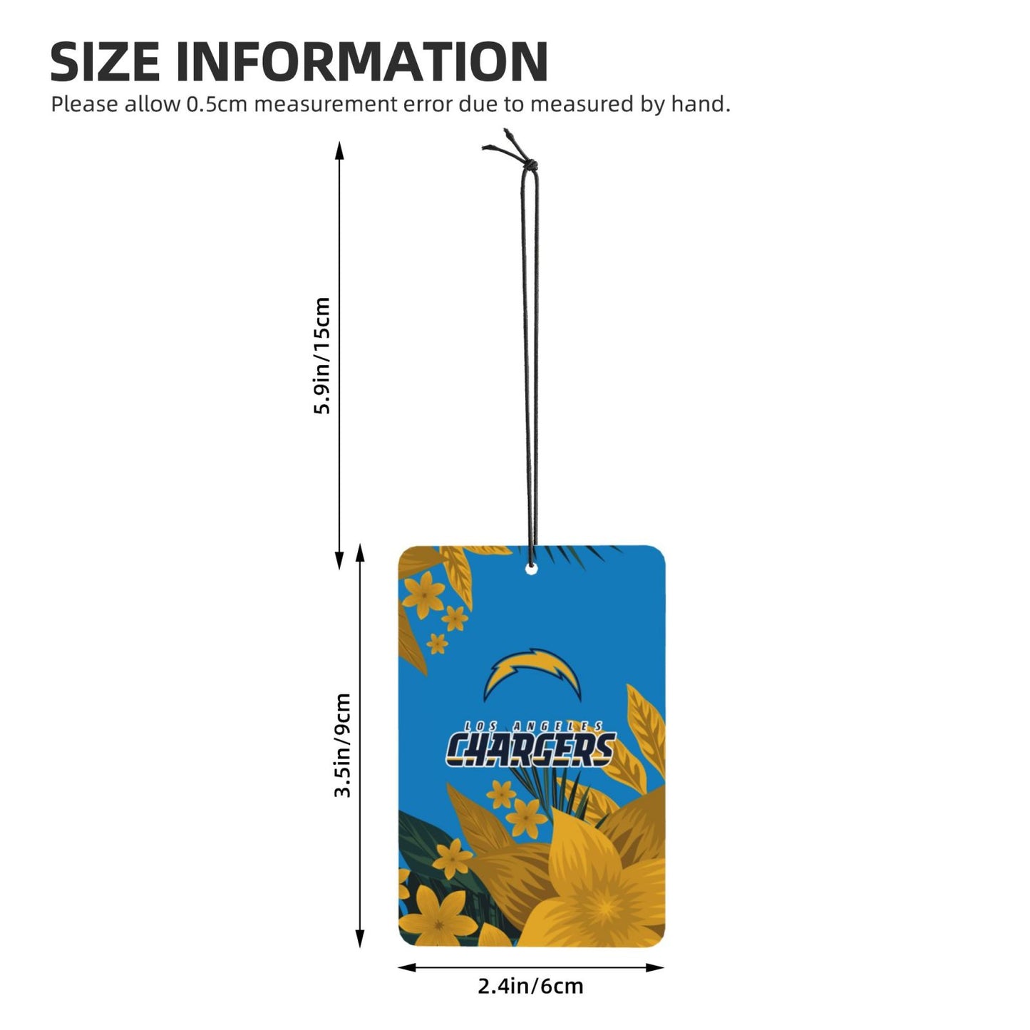 4pcs- San Diego Chargers car aromatherapy tablets Car Air Fresheners Cards Set
