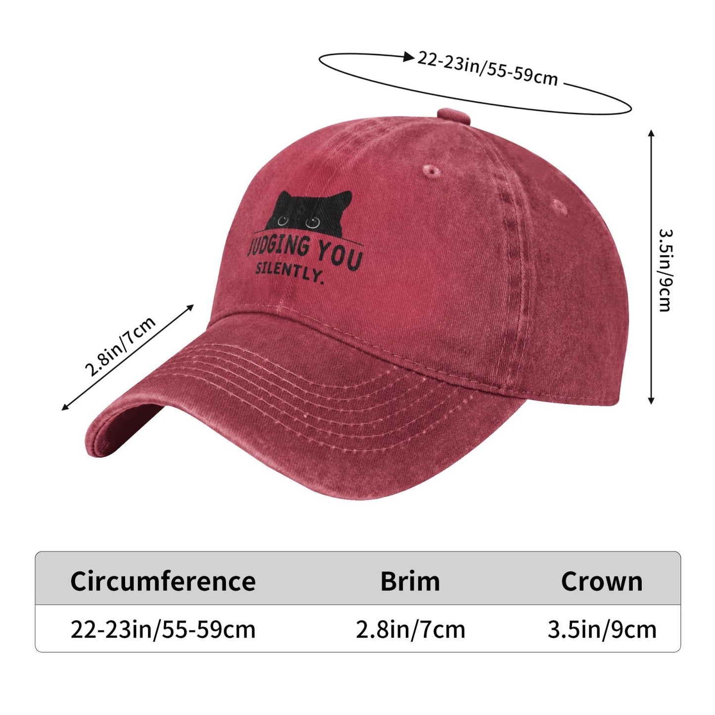 Judging You Silently Printing unisex baseball cap adjustable hats Outdoor leisure hat trucker cap
