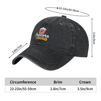Popcorn Squad Printed unisex baseball cap outdoor hats adjustable cap trucker gift hat