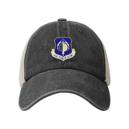 Air Force Life Cycle Management Center Printed unisex baseball cap adjustable grid baseball cap veteran gift