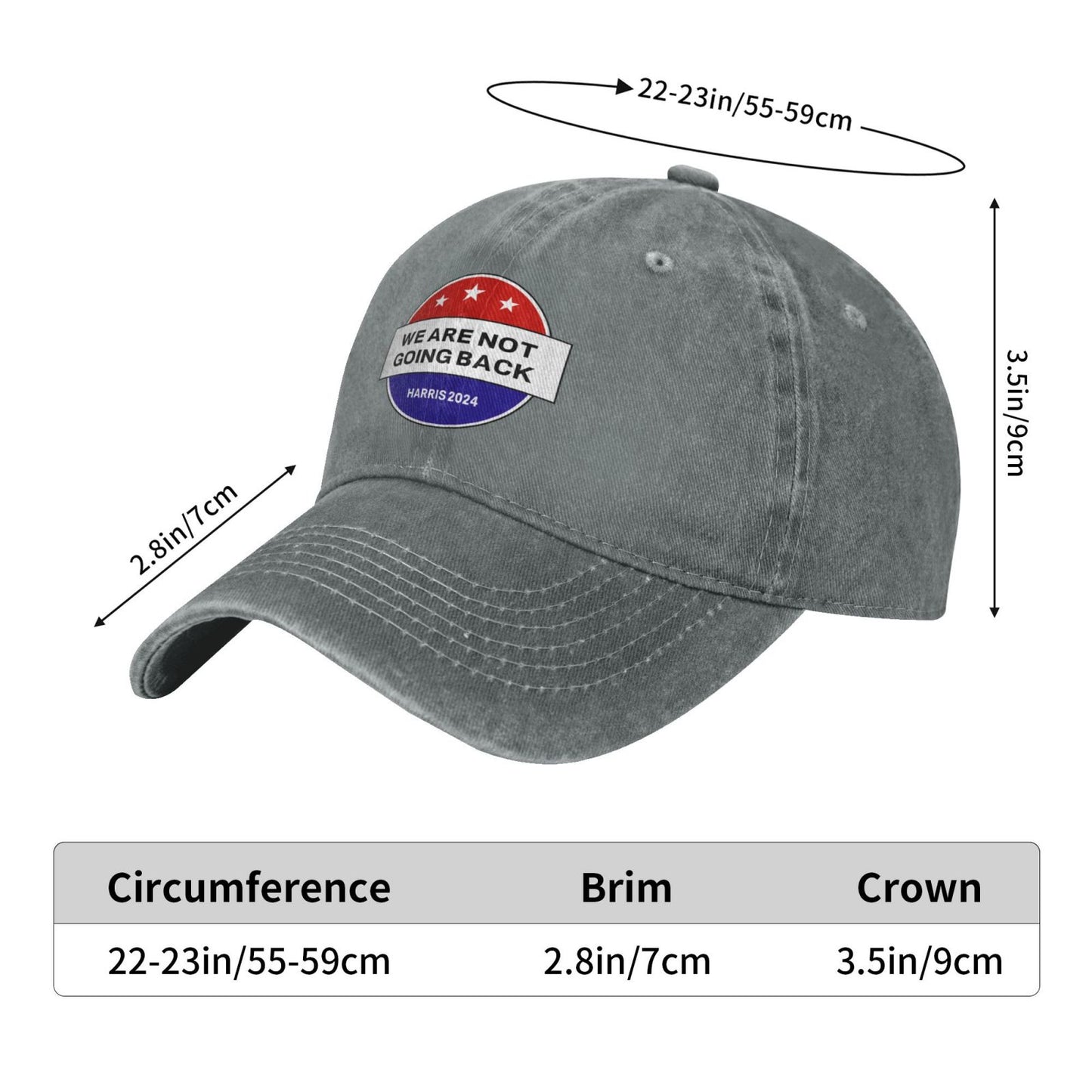 We Are Not Going Back Printed unisex baseball cap adjustable cap outdoor sun hats trucker hat