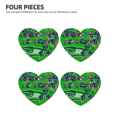 4-pcs Seattle Seahawks Car Air Fresheners Cards Set car aromatherapy tablets