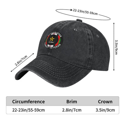 AFGHANISTAN COMBAT VETERAN Printed unisex baseball cap adjustable cap outdoor sun hats trucker hat