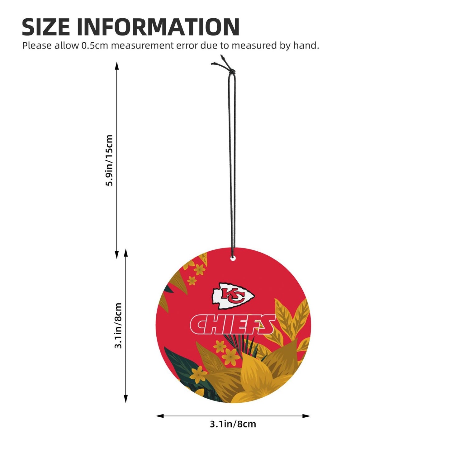 4pcs- Kansas City Chiefs car aromatherapy tablets Car Air Fresheners Cards Set