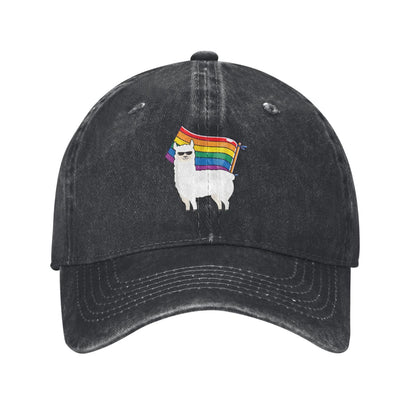 LLama LGBT Pride Flag Printed unisex baseball cap adjustable cap outdoor sun hats trucker hat