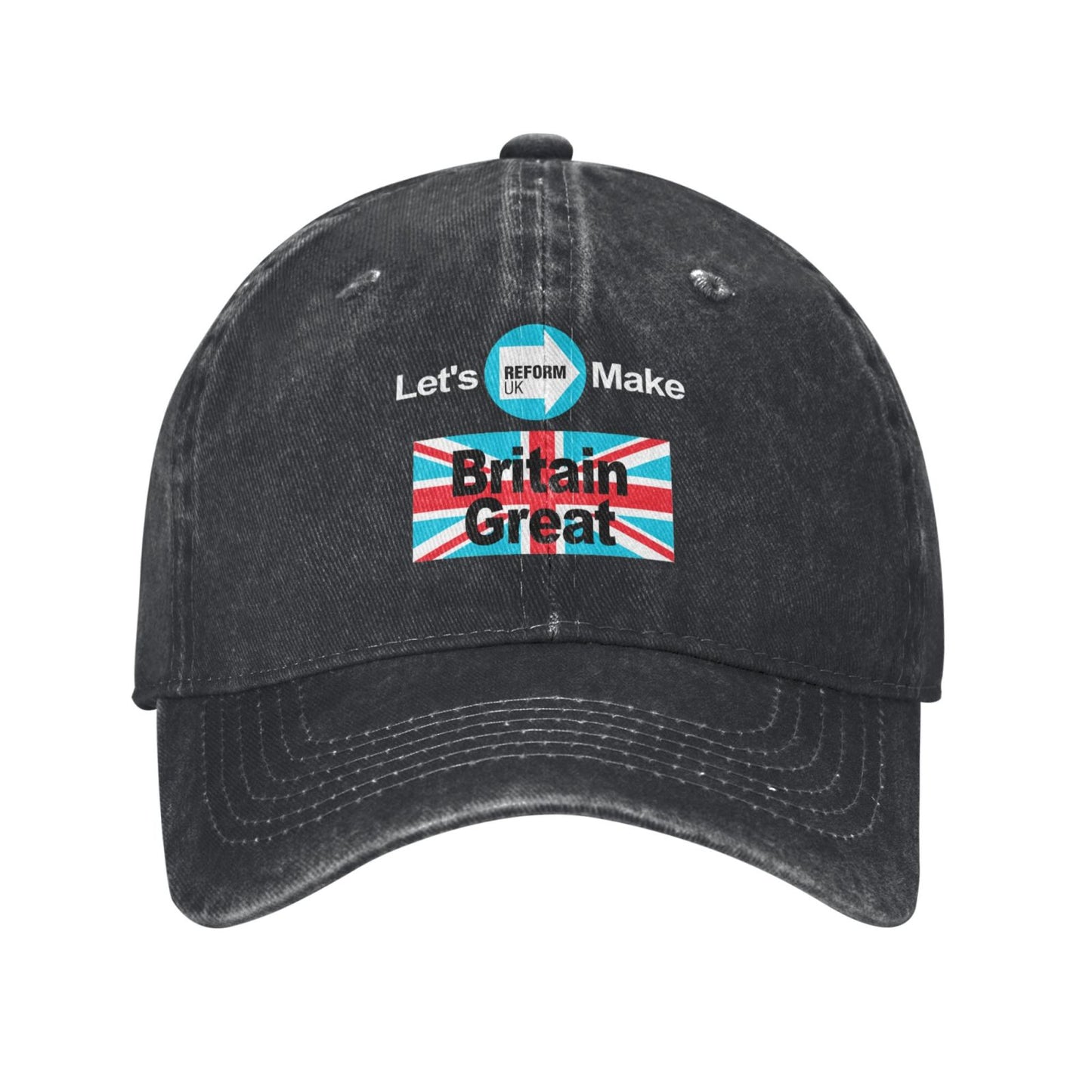 LETS MAKE BRITAIN GREAT-REFORM UK STICKER Printed unisex baseball cap adjustable cap outdoor sun hats trucker hat