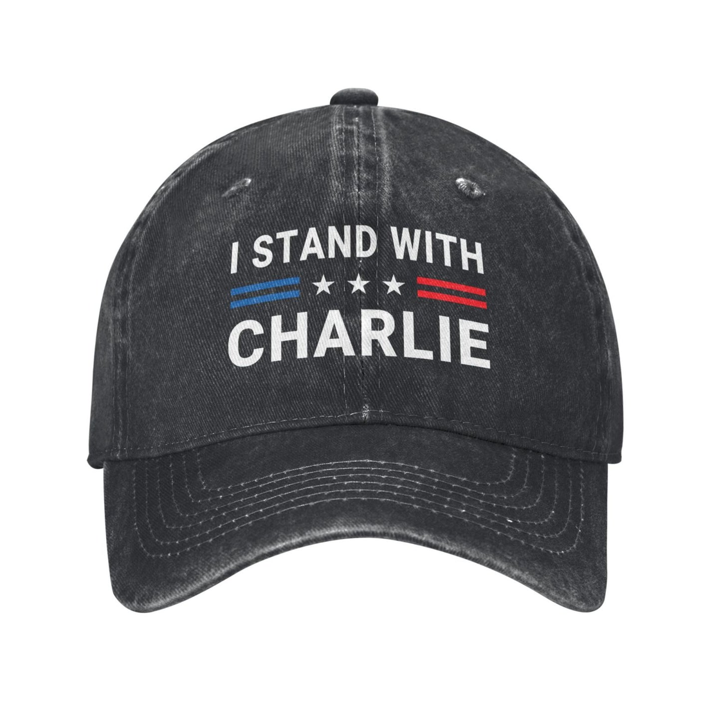 Stars Stripes I Stand With Charlie Printed unisex baseball cap outdoor hats adjustable cap trucker gift hat