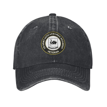 US Army 64th Armored Regiment Printed unisex baseball cap adjustable cap outdoor sun hats trucker hat
