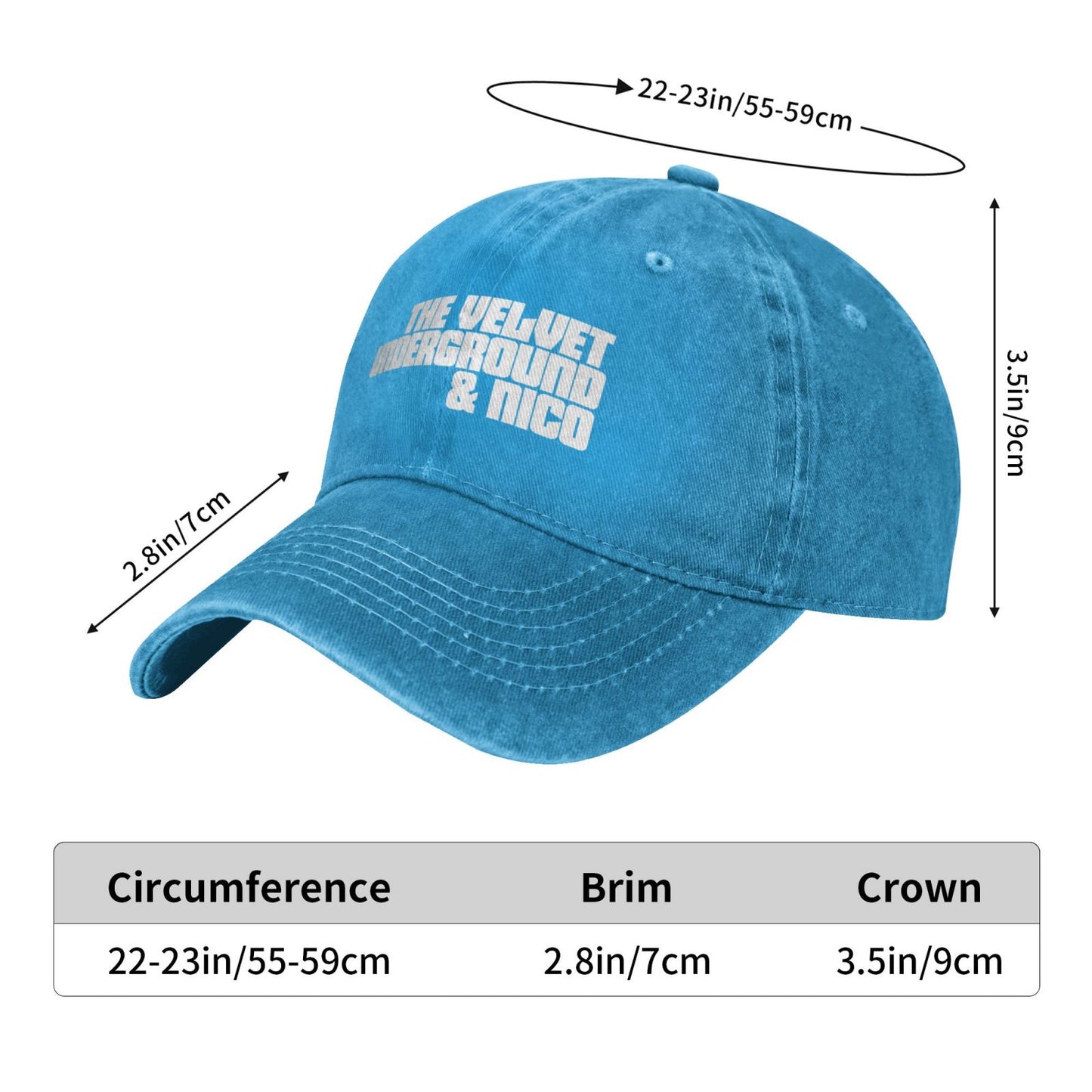 The Velvet Underground & Nico Printed unisex baseball cap outdoor hats adjustable cap trucker gift hat