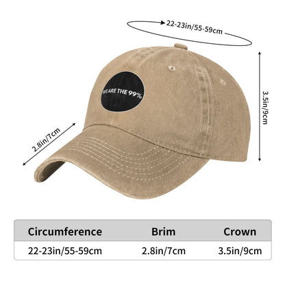 WE ARE THE 99% Printed unisex baseball cap adjustable cap outdoor sun hats trucker hat