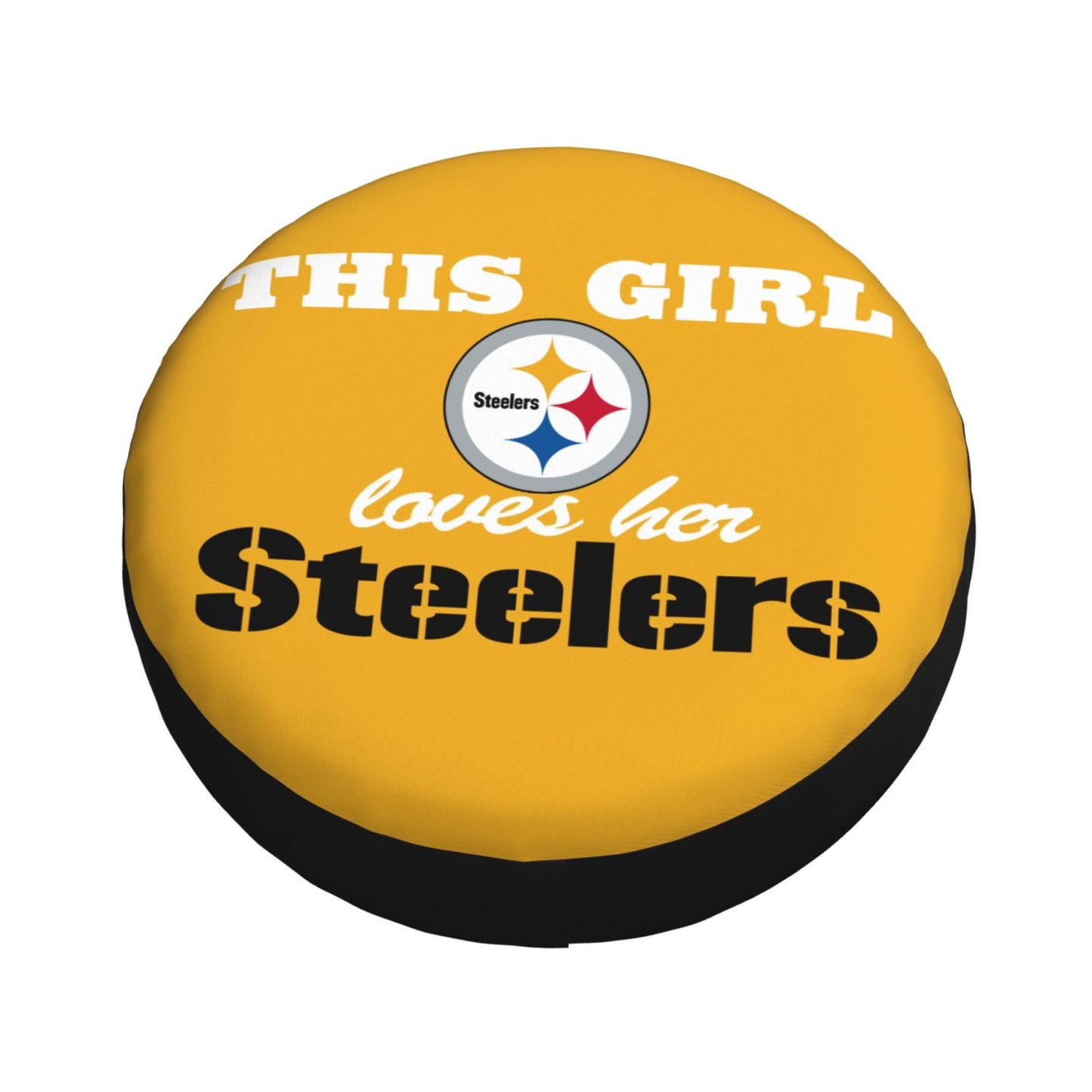 Pittsburgh Steelers Printing wheel dust cover Solid color background car tire cover