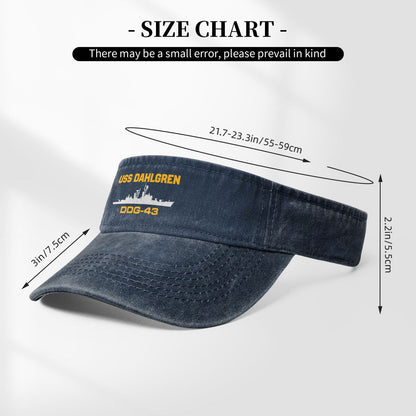 USS Dahlgren DDG-43 Printed adjustable Empty Top Baseball Sun Cap unisex outdoor sports hat veterans gift