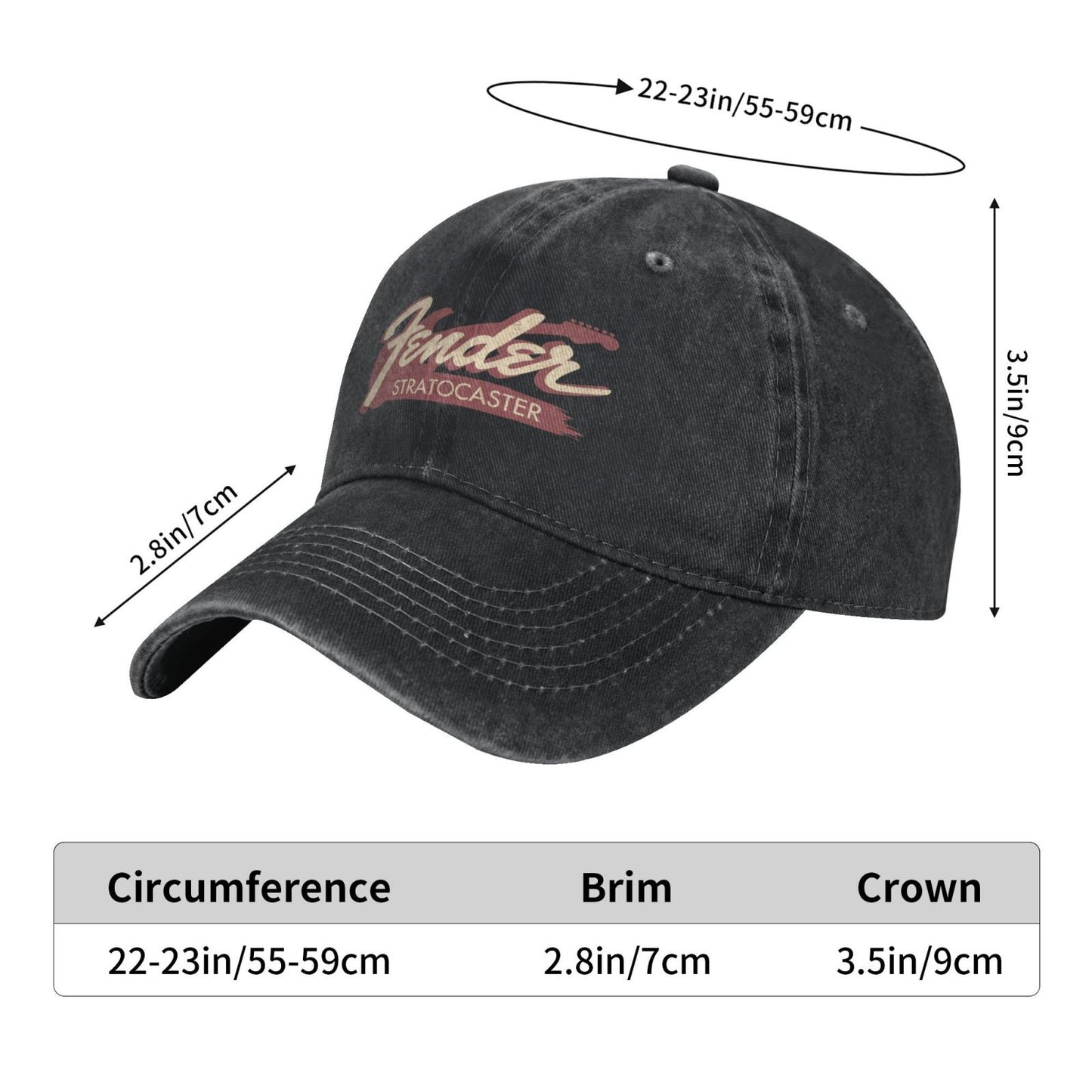Fender Stratocaster Printed unisex baseball cap adjustable cap outdoor sun hats trucker hat