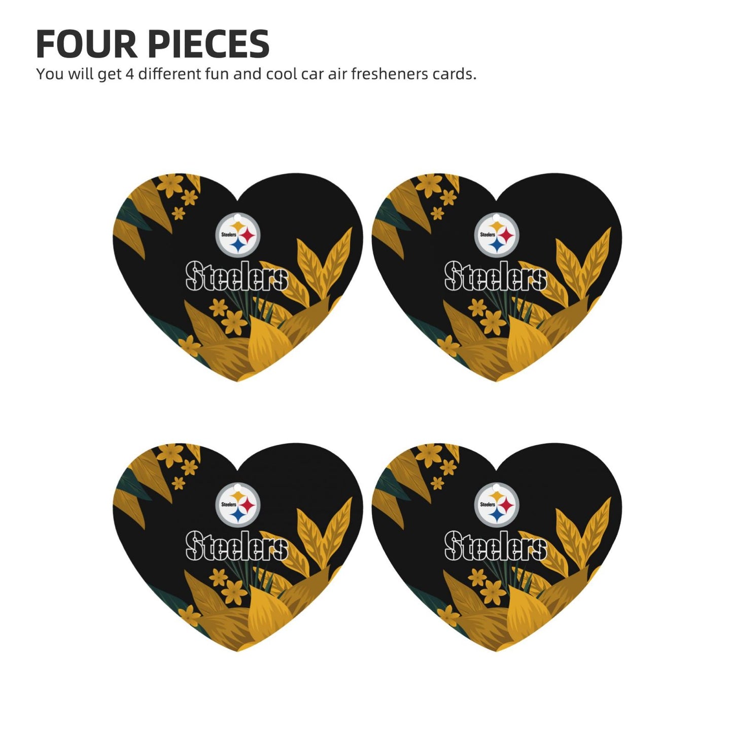 4pcs- Pittsburgh Steelers car aromatherapy tablets Car Air Fresheners Cards Set