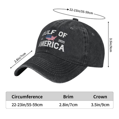 GULF OF AMERICA Est. 2025 Printed unisex baseball cap adjustable cap outdoor sun hats trucker hat