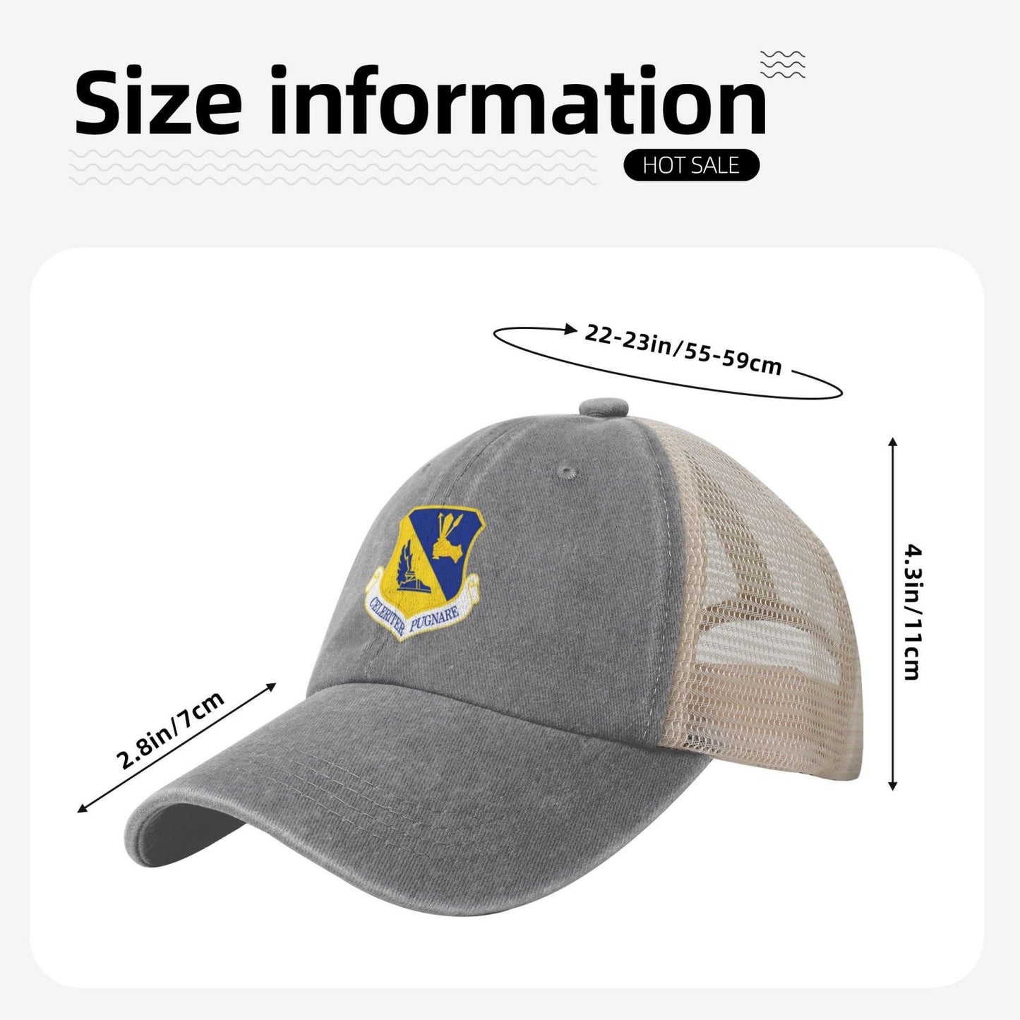 374th Airlift Wing Printed unisex baseball cap adjustable grid baseball cap veteran gift