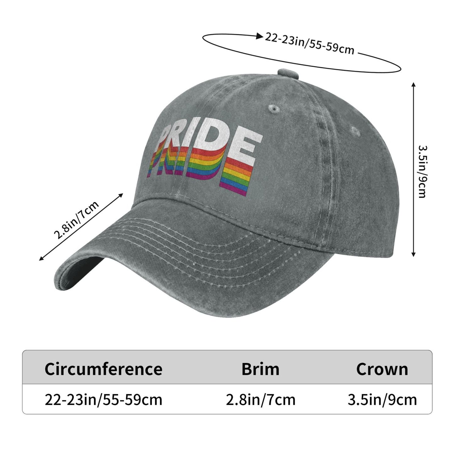 Rainbow LGBT Equality Rights Printed unisex baseball cap outdoor hats adjustable cap trucker gift hat