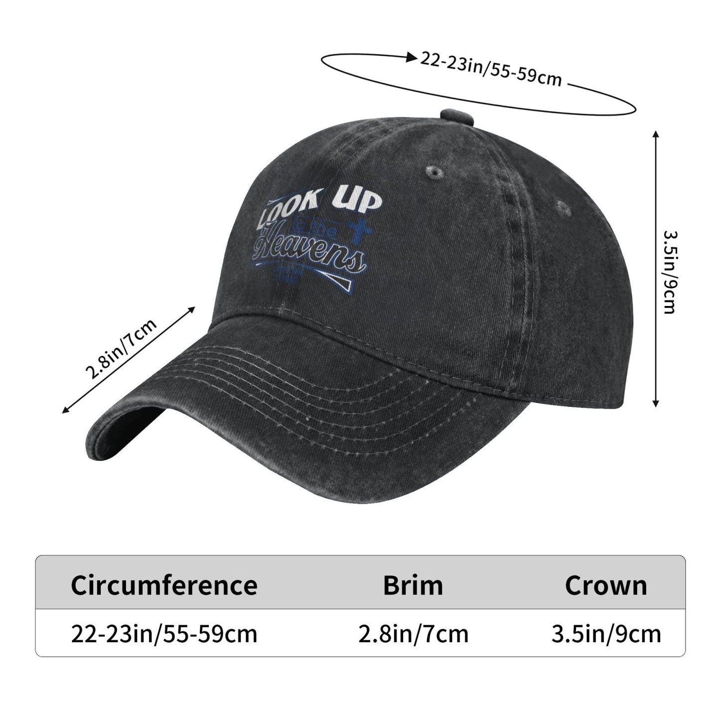 Look To Heaven Christian STRONG Printed unisex baseball cap adjustable cap outdoor sun hats trucker hat