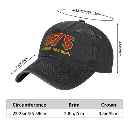 1975 A Legend Was Born Printed unisex baseball cap adjustable cap outdoor sun hats trucker hat