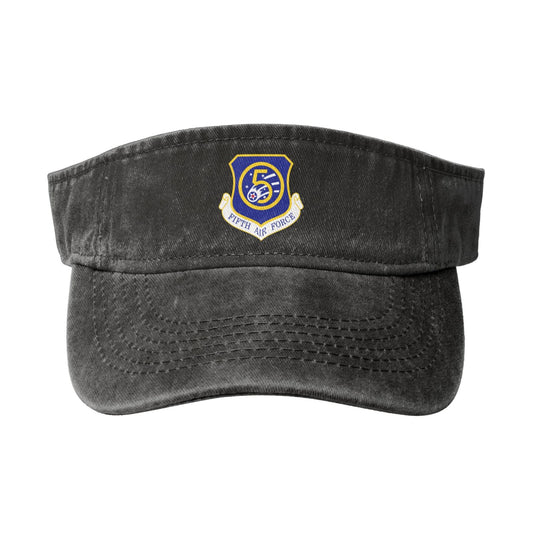 Fifth Air Force-Emblem Printing adjustable Empty Top Baseball Sun Cap unisex outdoor sport hat veterans gift