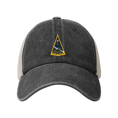 Space Systems Command Emblem Printed unisex baseball cap adjustable grid baseball cap veteran gift