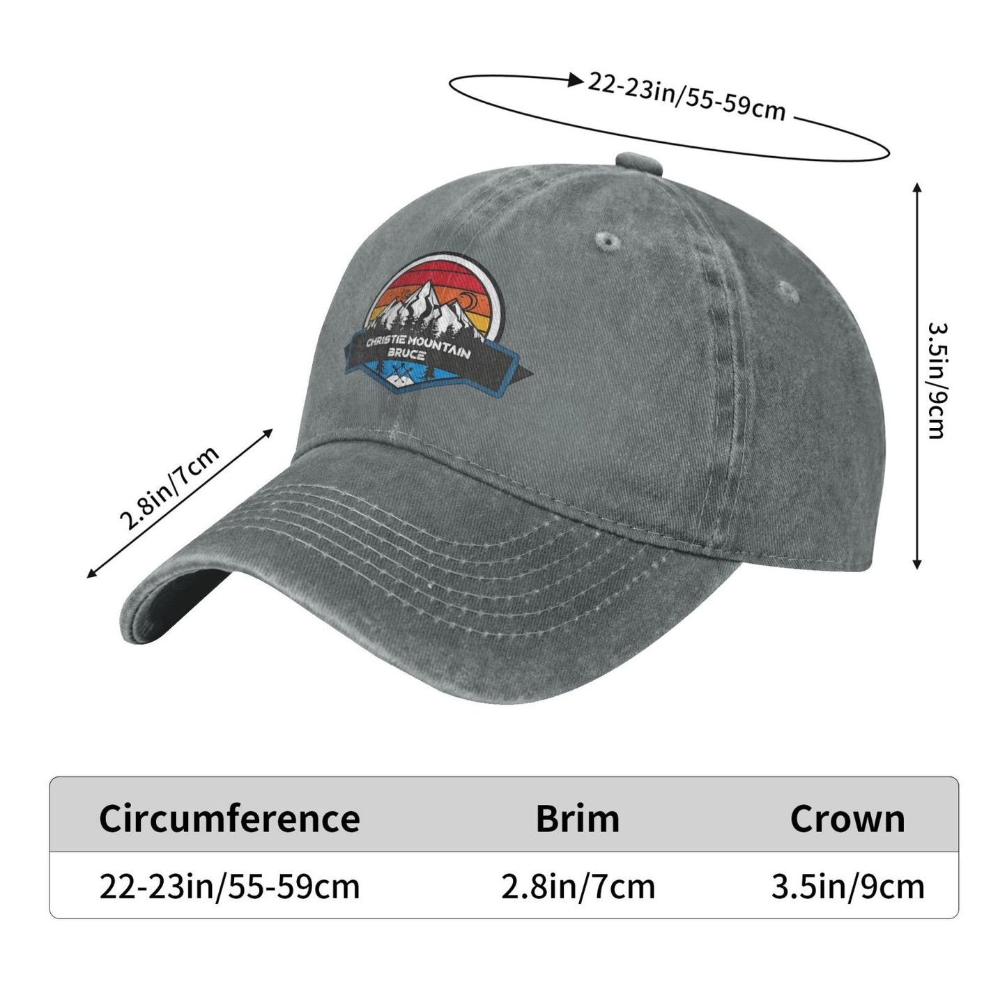 Christie Mountain Bruce Printed unisex baseball cap adjustable cap outdoor sun hats trucker hat