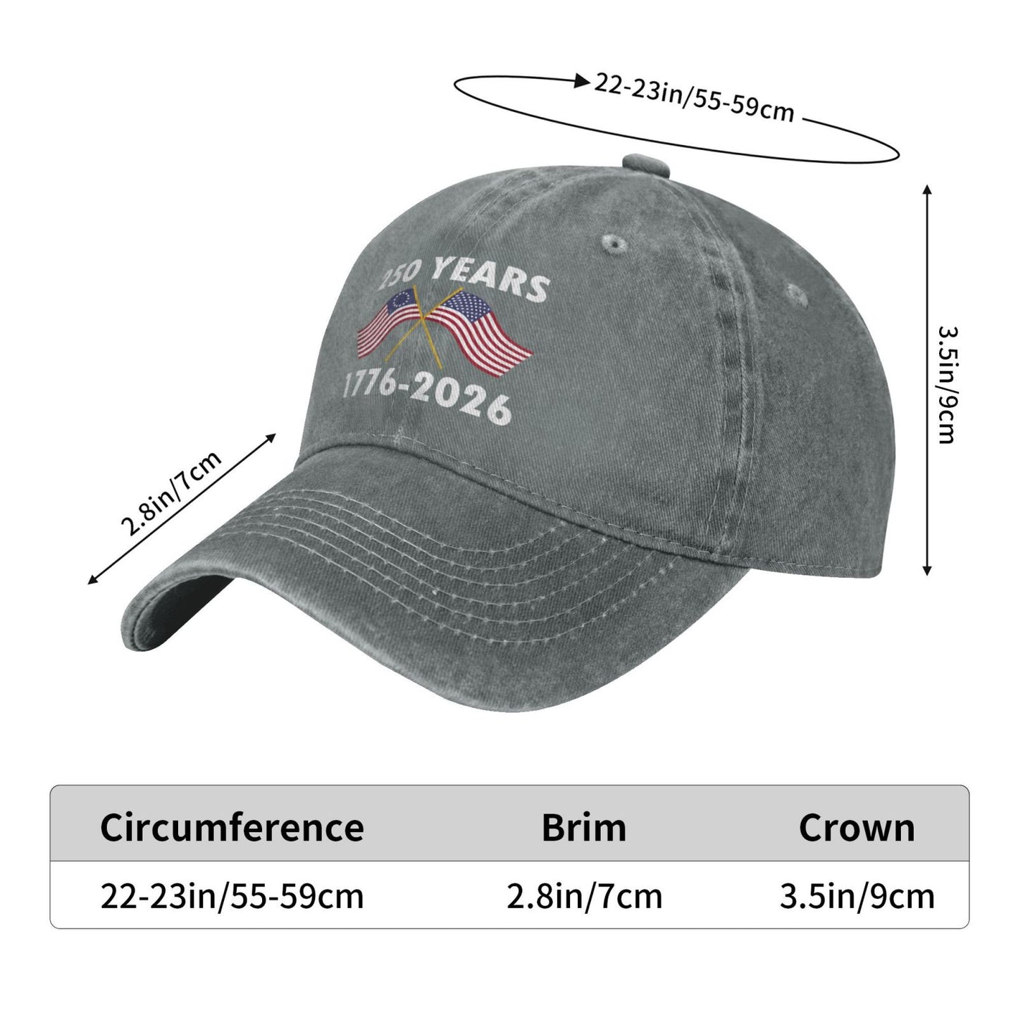 America Flag 250 Years Printed unisex baseball cap outdoor hats adjustable cap trucker gift hat