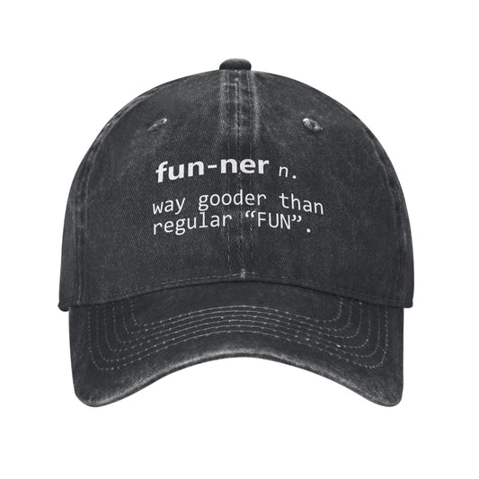 Fun -ner WAY Gooder Than Regular FUN Printed unisex baseball cap adjustable cap outdoor sun hats trucker hat