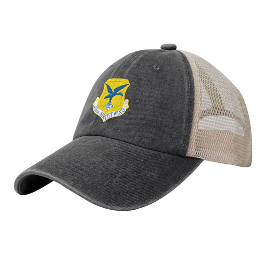 436th Airlift Wing Printed unisex baseball cap adjustable grid baseball cap veteran gift