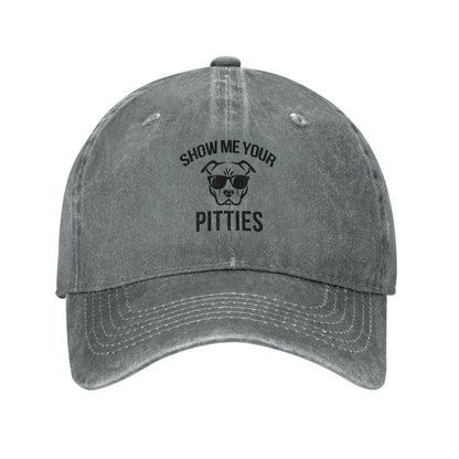 Show Me Your Pitties Pitbull Printing unisex baseball cap adjustable hats Outdoor leisure hat trucker cap