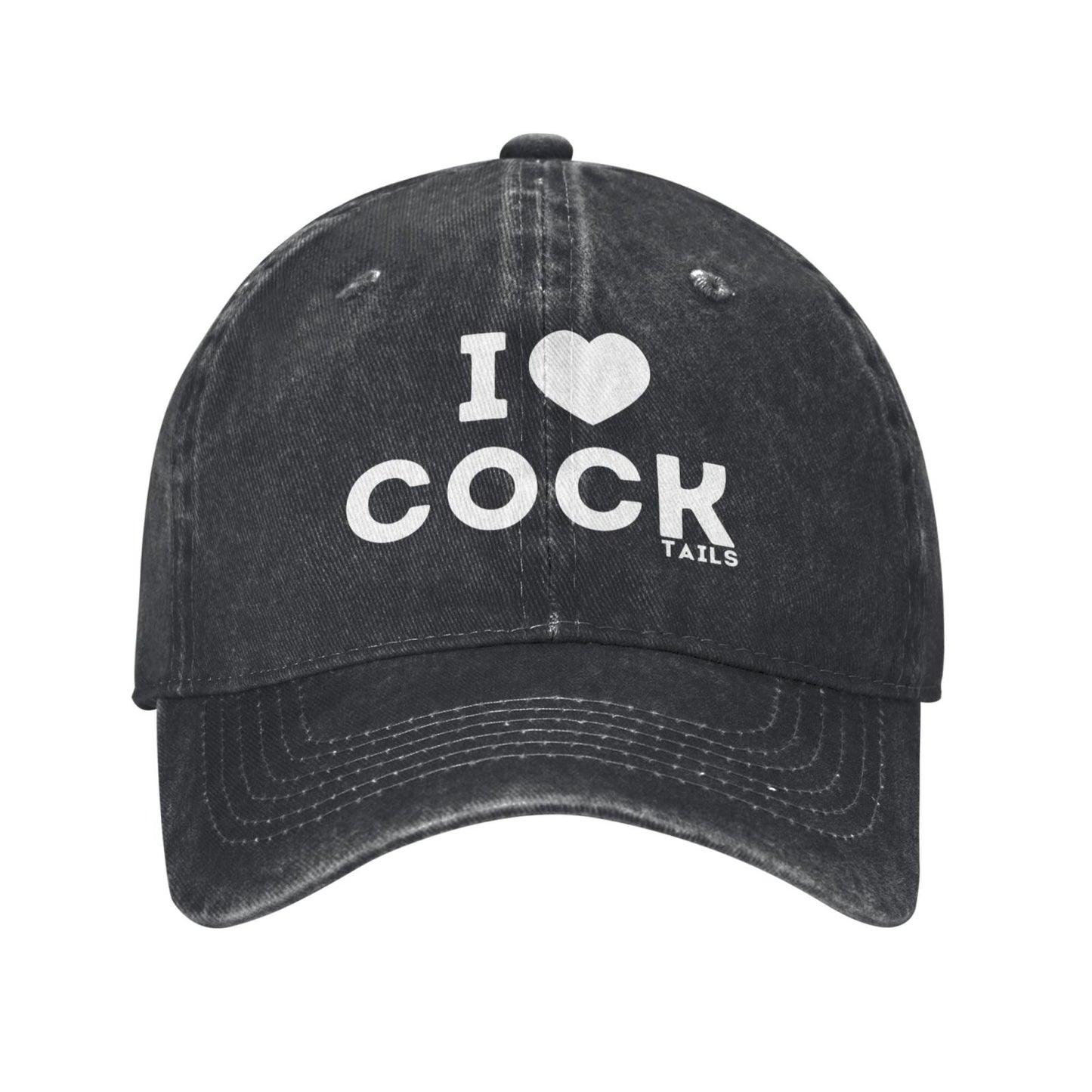 Love Cock Tails Printed unisex baseball cap adjustable cap outdoor sun hats trucker hat
