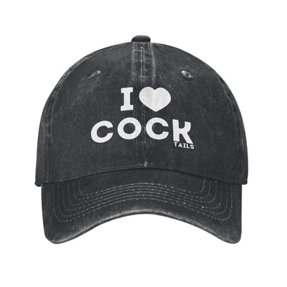 Love Cock Tails Printed unisex baseball cap adjustable cap outdoor sun hats trucker hat