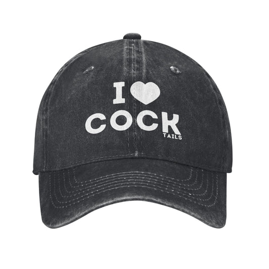 Love Cock Tails Printed unisex baseball cap adjustable cap outdoor sun hats trucker hat