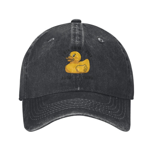 I DON’T GIVE A DUCK ABOUT ANYTHING Printed unisex baseball cap adjustable cap outdoor trucker hat veterans Gifts